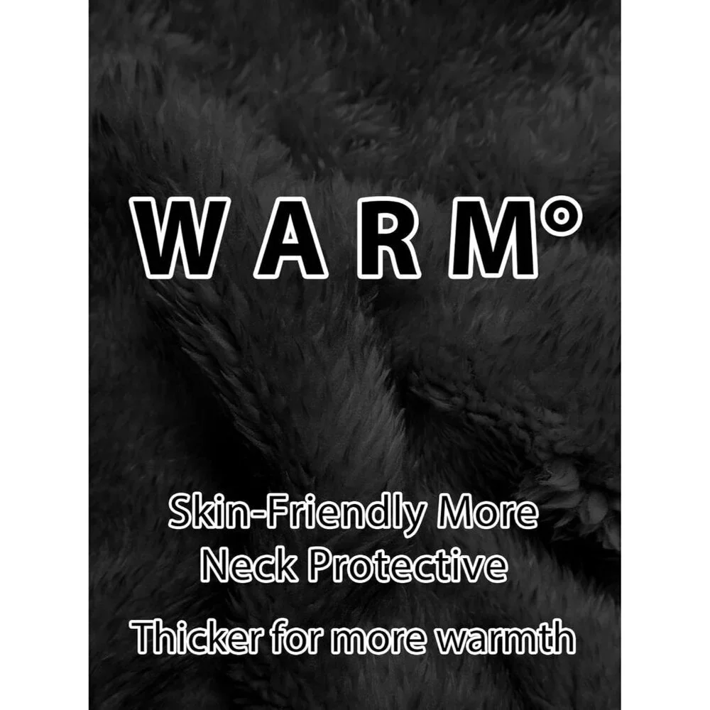 Women's Black Winter Face Masks Windproof Scarf Cold Weather Hat Neck Warmer